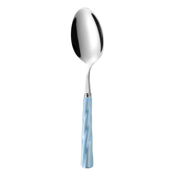 1 Pc Stainless Steel Spoon with Ceramic Handle Dessert Spoons Tableware Kitchen Spoon Mini Coffee Spoons Tea Spoons for Dessert Appetizers, Salad, Fruit, 7.01x1.65 Inch, Blue Spoon