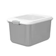 thumbnail image 1 of 1 Pc Plastic Storage Container Stackable Box, Clear Lidded Storage Bins, Plastic Latching Container Box with Handle for Pantry, Crafts Supplies, Home Organization, 11.42"x8.7"x6.7", Gray, 1 of 4