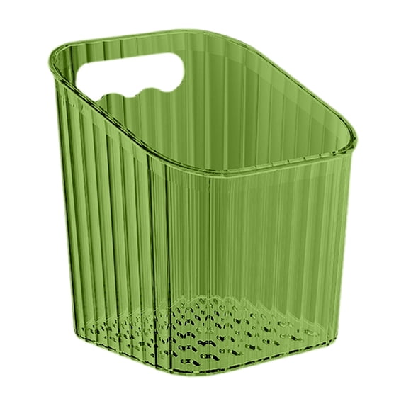 1 Pc Storage Organizer Bins Wall Mounted Shower Caddy, Bathroom shelves Stackable Clear Plastic Toothbrush Holder Adhesive Hanging Bin for Bathroom, Kitchen, Cabinet, 3.85x3.77x4.33 Inch, Green