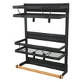 thumbnail image 1 of 1 Pc Storage Rack Refrigerator Side Rack Double-layers Sundries Holder For Home, 1 of 6