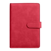 1 Pc Super Thick A5 Notebook 400 Pages, 200 Sheets Leather Journal with Magnetic Buckle, Lay-Flat Lined Writing Notepad, Crimson Red