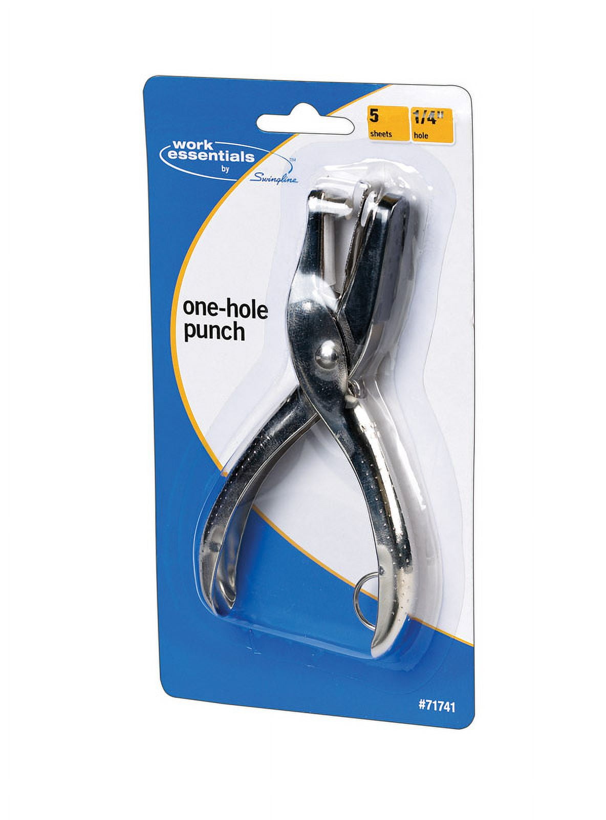 1 Pc, Swingline Work Essentials 5 Sheet Capacity Single Hole Paper Punch Silver