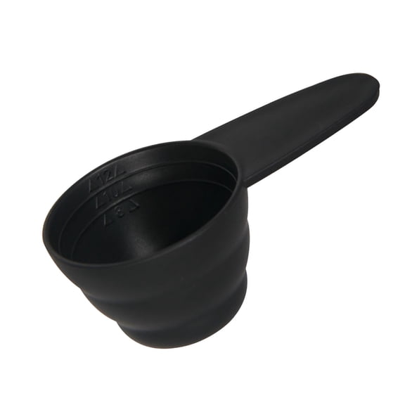 1 Pc Tablespoon Coffee Scoop Small Scoops for Canisters, Plastic Scoopers, Scoops with Scale Short Handle, Measuring Scoop for Tea Milk Coffee Powder Fruit Seed Spices, 3.54"×1.96 "×1.37", Black