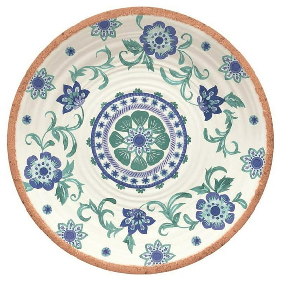 1 Pc, Tarhong Rio Turquoise Multicolored Melamine Artisan Platter 14 In. D 1 Each