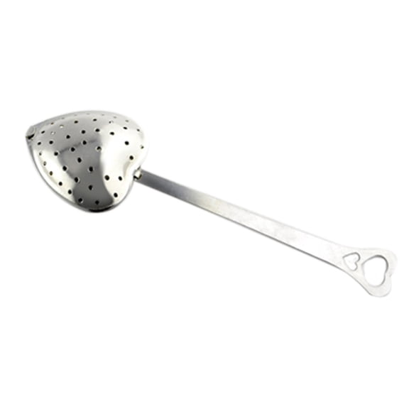 1 Pc Tea Infuser Spoon with Handle, Heart Shaped Tea Strainer Spoon, Stainless Steel Fine Mesh Strainer, Tea Strainers Steeper Diffuser Filter for Loose Leaf, Spices, Seasonings, 5.51 inch