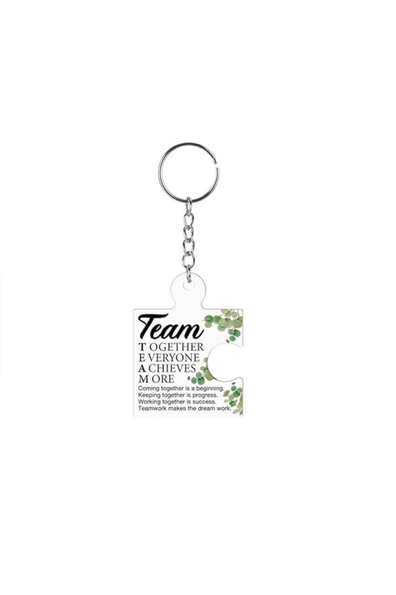 1 Pc Team Appreciation Gifts Bulk for Coworker Employee Staff, Thank You Keychains Gift Set, Acrylic Puzzle Piece Keychains, Bulk Thank You Keychains, Gift Set for Employee, Staff, Teamwork