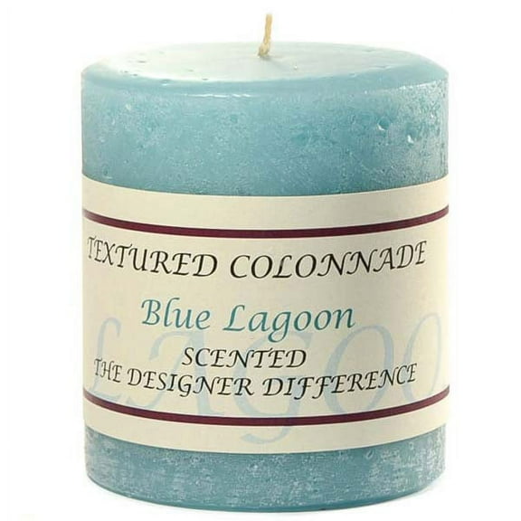 1 Pc Textured 3x3 Blue Lagoon Pillar Candles 3 in. diameterx3.25 in. tall