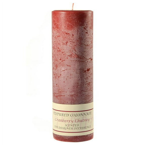 1 Pc Textured 3x9 Cranberry Chutney Pillar Candles 3 in. diameterx9.25 in. tall