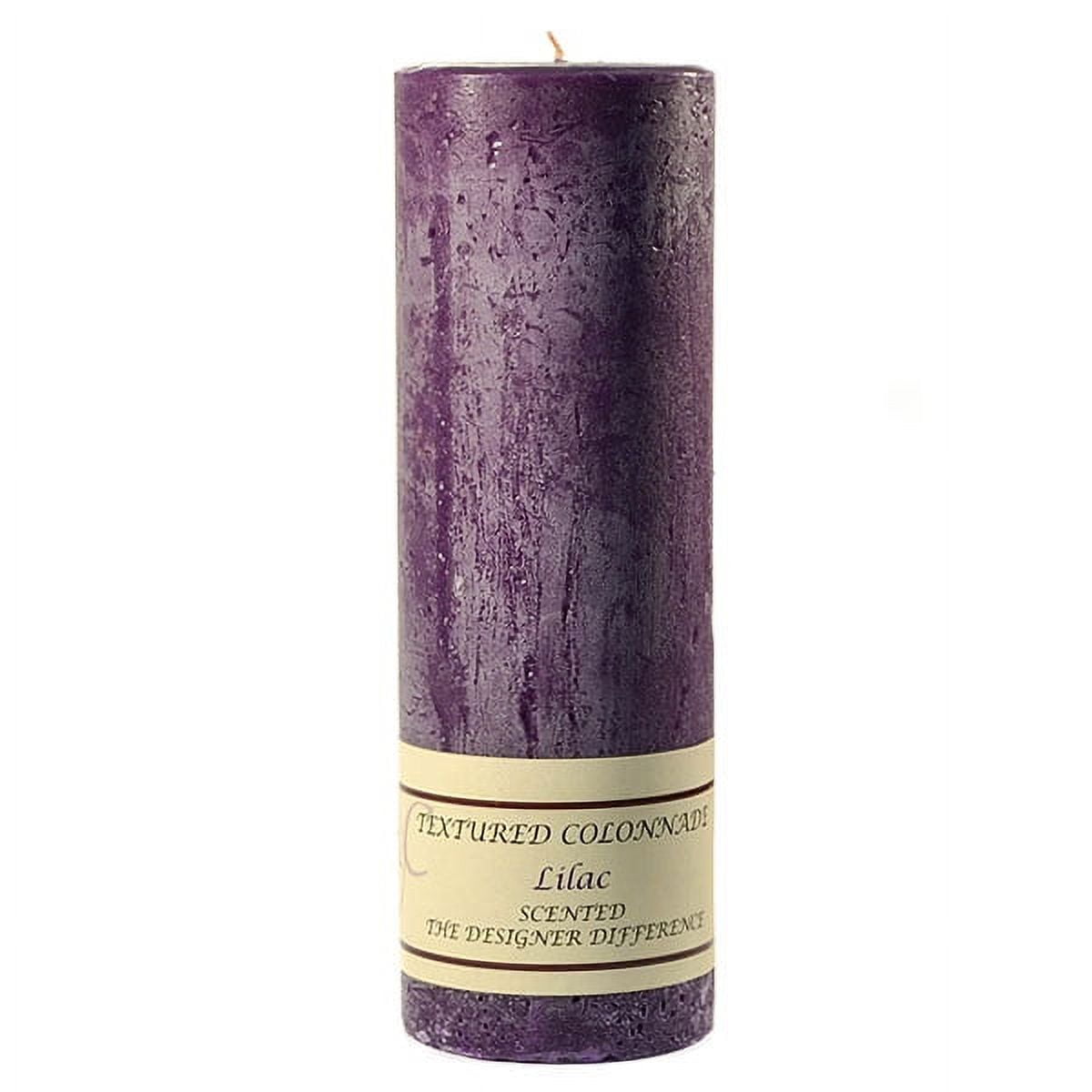 1 Pc Textured 3x9 Lilac Pillar Candles 3 in. diameterx9.25 in. tall