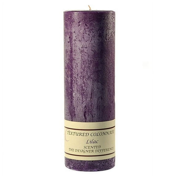1 Pc Textured 3x9 Lilac Pillar Candles 3 in. diameterx9.25 in. tall