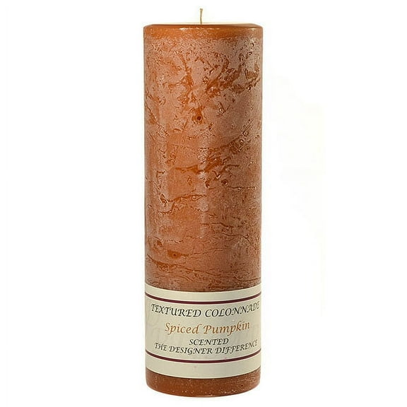 1 Pc Textured 3x9 Spiced Pumpkin Pillar Candles 3 in. diameterx9.25 in. tall
