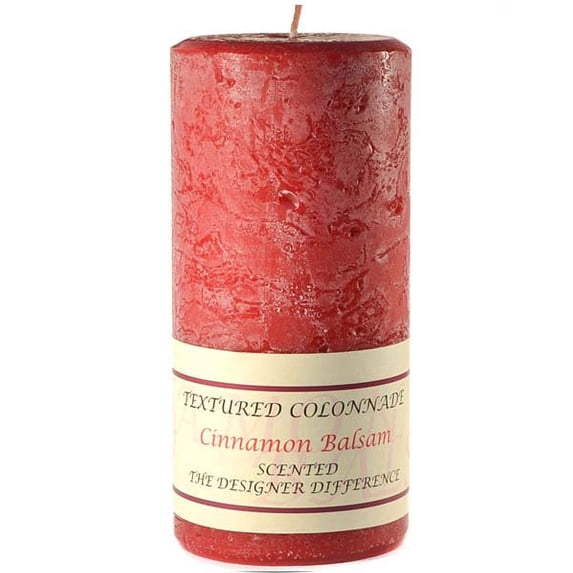 1 Pc Textured 4x9 Cinnamon Balsam Pillar Candles 4 in. diameterx9.25 in. tall