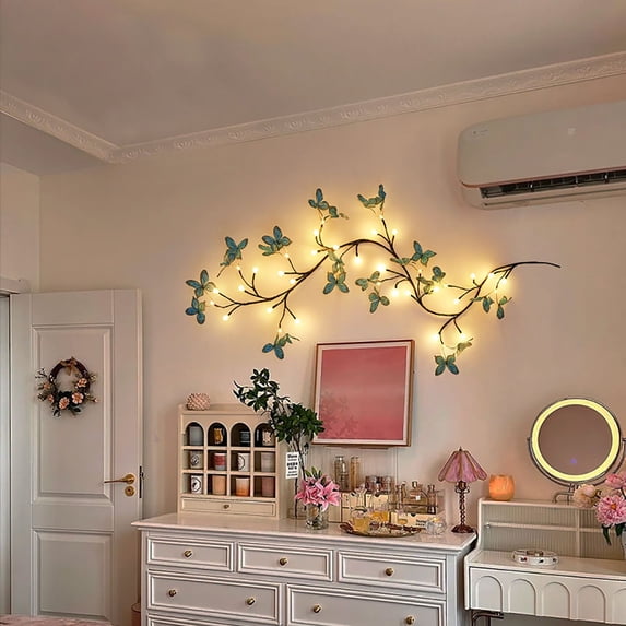 1 Pc Thanksgiving Home Furnishing Decoration Vine Lights for Bedroom LED Tree Branch Lights Butterfly Tree Light Artificial Plants Tree Branches Fairy Lights with Vines Decorations