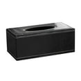 thumbnail image 1 of 1 Pc Tissue Box Cover Rectangle,Tissues Box Holder Modern Rectangular Facial Paper Towels Organizer Box Tissue Dispenser Decor Accessories for Coffee Table Home, 9.4"x4.7"x3.7", Black Sheepskin, 1 of 7