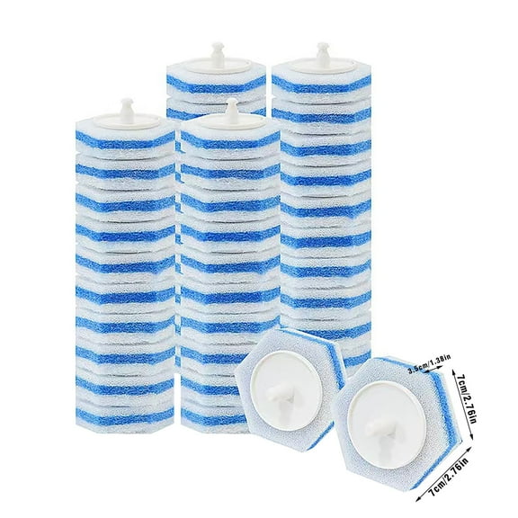 1 Pc Toilet Cleaner Refills, Toilet Refill Pads, Disposable Toilet Brush Heads for Toilet and Bathroom Cleaning, Compatible with Most of Toilet Brush, 2.76x2.76x1.38 Inch, Blue