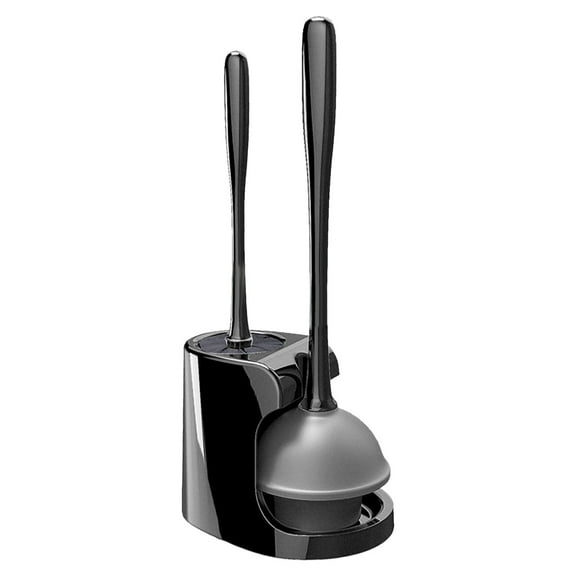 1 Pc Toilet Plunger and Bowl Brush Combo for Bathroom Cleaning Toilet Brush and Plunger Set Toilet Plungers Heavy Duty Toilet Bowl Brush and Holder Hidden Toilet Plunger and Brush Set, Black