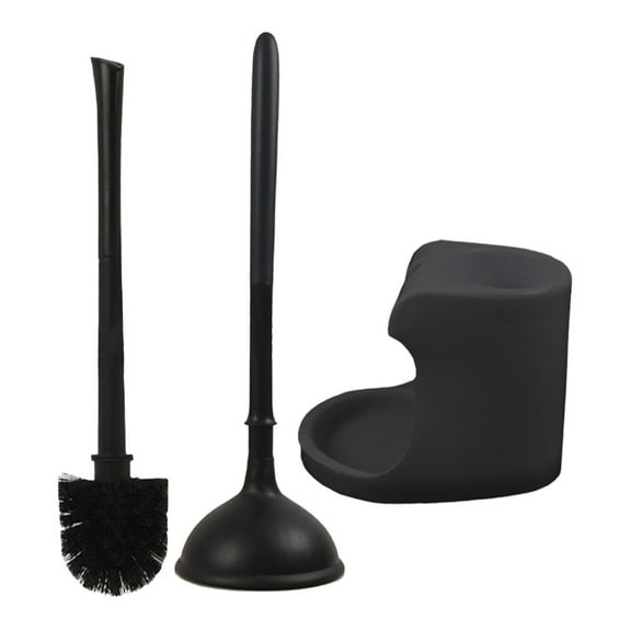 1 Pc Toilet Plunger and Bowl Brush Combo for Bathroom Cleaning Toilet Brush and Plunger Set Toilet Plungers Heavy Duty Toilet Bowl Brush and Holder Hidden Toilet Plunger and Brush Set New Style Black