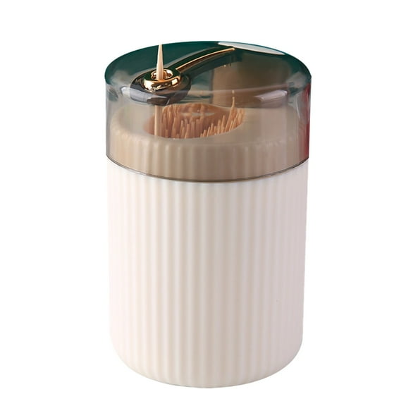 1 Pc Toothpick Holder Dispenser Automatic Toothpick Dispenser Pop Up Toothpick Dispenser Tooth Picks Lot Container Toothpicks Container Storage Box for Teeth Appetizer kitchen, 2.36"x3.35", White