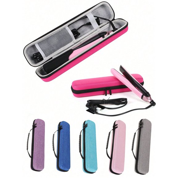 1 Pc Travel Curling Iron Storage Box Heat Resistant Travel Curling Iron Bag Plain Curling Iron Case Hair Straightener Tools Storage Box Heat Resistant Storage Bag Curl