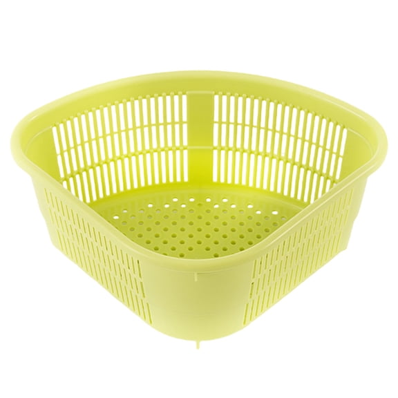 1 Pc Triangular Sink Drain Basket for Kitchen, 9.17X7.28X4.17" Plastic Corner Sink Strainer for Food, Kitchen Triangle Sink Strainer, Triangular Drain Rack for Fruit Vegetable Cooking Garbage Trash