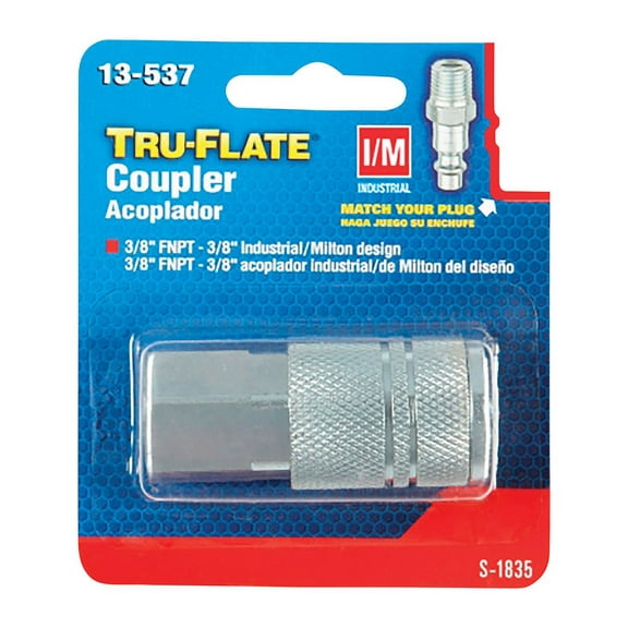 1 Pc, Tru-Flate Steel Quick Change Coupler 3/8 In. Female 1 Pc