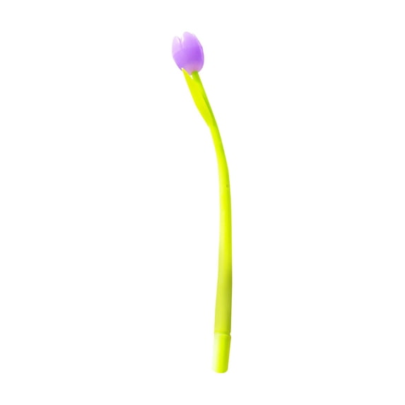 1 Pc Tulip Design Gel Pen, 0.38mm Ink Pens, Fine Point Smooth Writing Pens for Home, Office, Journaling, Writing, Note-Taking, 6.5 inch