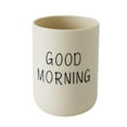 thumbnail image 1 of 1 Pc Tumbler Cup Good Morning Cup Toothbrush Holder Toothbrush Cup for Holding Normal Toothbrushes 330ml Lightweight Nice for Home and Travel, Khaki, 1 of 2