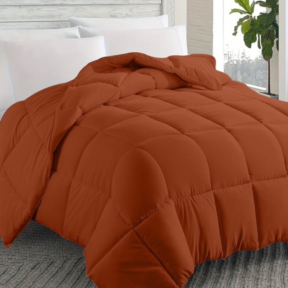 1 Pc Twin Ultra Soft Luxury Comforter - Quilt Insert, Hotel Collection Bed Comforter Without Corner Tabs, Box Stitched Cozy Medium Warmth