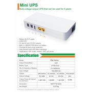 1 Pc UPS 8000mAh, Output 24V, 48V, DC, 12V, 9V, 5V, Router UPS Universals UPS Backup Power Supply Routers And Cameras Tools