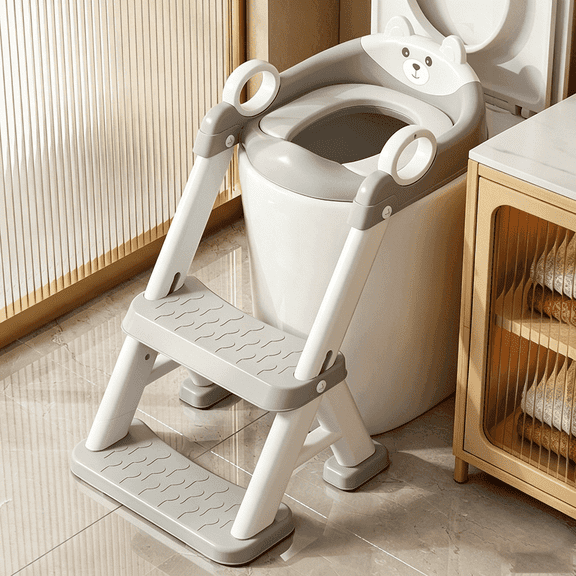 Byijpzi Potty Training Seat Toddler Toilet Seat for Kids Boys Girls Children's Ladder with Anti Slip Handle, Splash Proof Design, Reinforced Support.