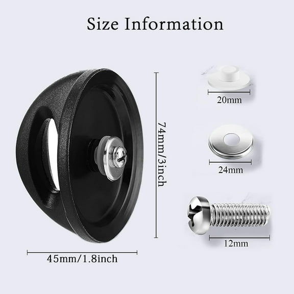 1 Pc Universal Pot Lid Handle Replacement Compatible with rival crockpot Replacement Lid Parts and more Universal Kitchen Cookware Lid Replacement Knobs, 1.8x3 Inch, Black