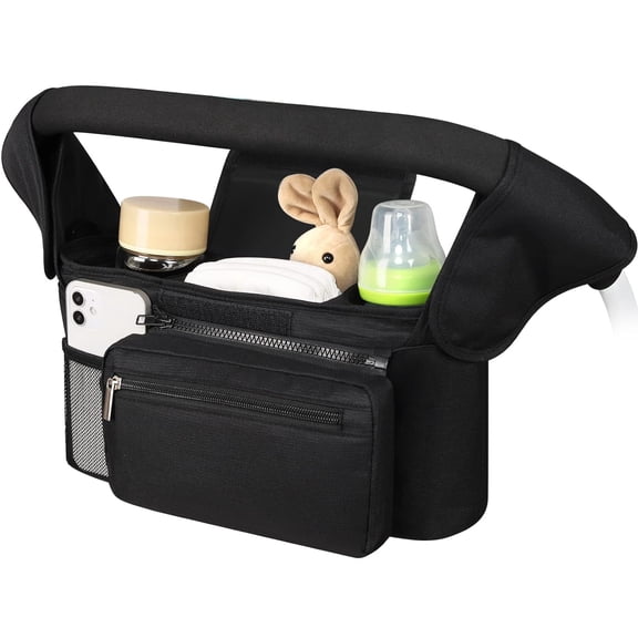 1 Pc Universal Stroller Storage Organizer Insulated Cup Holder Detachable Phone Bag