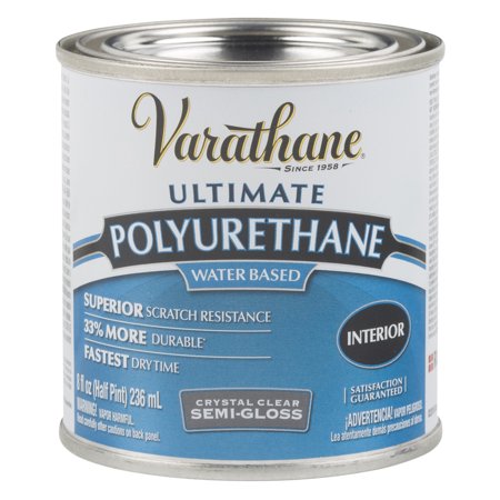 1 Pc, Varathane Transparent Semi-Gloss Crystal Clear Water-Based Acrylic Modified Urethane Polyurethane 0.