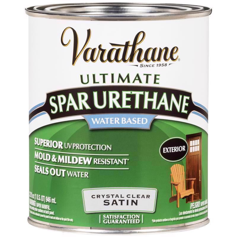 1 Pc, Varathane Ultimate Satin Clear WaterBased Spar Urethane 1 Qt