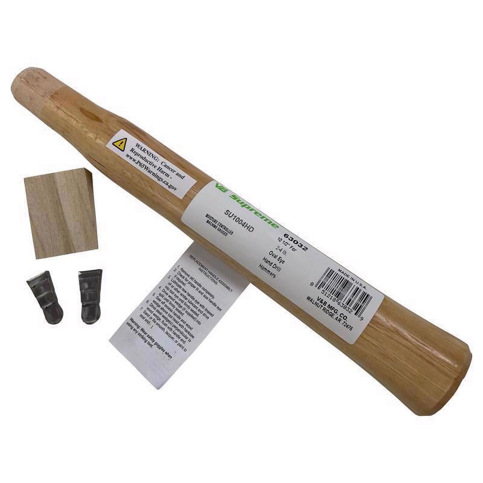 1 Pc, Vaughan Supreme 10.5 In. American Hickory Hammer Replacement