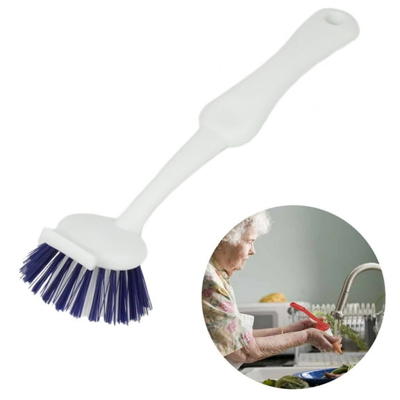1 Pc Vegetable Cleaning Brush With Handle Fruit Veggie Scrubber Nylon Bristles
