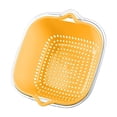 thumbnail image 1 of 1 Pc Vegetable Washing Baskets in The Kitchen Fruit Baskets Multi-layer Stackable Vegetable Sinks, Strainer and Washing Fruits and Vegetables Kitchen Colander Set, 6.3x5.9 Inch, Yellow Small, 1 of 8
