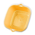 thumbnail image 1 of 1 Pc Vegetable Washing Baskets in The Kitchen Fruit Baskets Multi-layer Stackable Vegetable Sinks, Strainer and Washing Fruits and Vegetables Kitchen Colander Set, 9.1x8.3 Inch, Yellow Large, 1 of 8