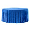 thumbnail image 1 of 1 Pc, Velvet 120" Round Tablecloth - Royal Blue for Wedding, Winter Wonderland Theme, Holiday Celebration, Birthday Party, 1 of 1