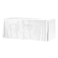 thumbnail image 1 of 1 Pc, Velvet 90"X132" Rectangular Tablecloth - White for Wedding, Events and Home Décor, 1 of 1