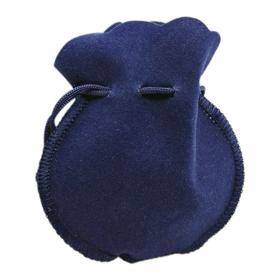 1 Pc Velvet Bags, Calabash Shape Drawstring Jewelry Pouches Small Candy Gift Bags for Spring Festival Valentine's Day Mother's Day Wedding Birthday Party Favors, 2.75x3.14 Inch, Blue