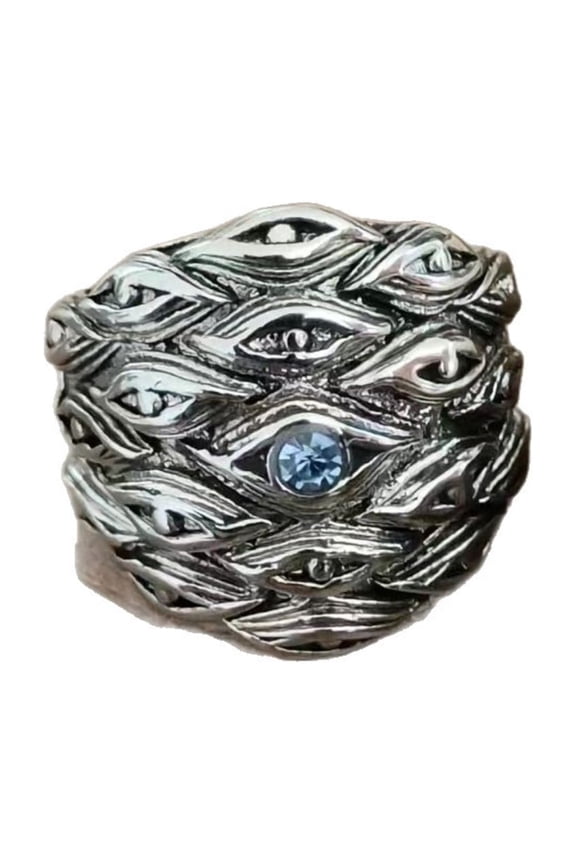 1 Pc Vintage Evil Eye Open Adjustable Ring Gothic Anime Street Unisex Jewelry