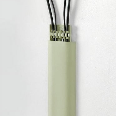 1 Pc Wall Mount Self-adhesive Cable Cover Protector home office Wire Management Cord Organizer Holder Hide Raceway organiser(Green)