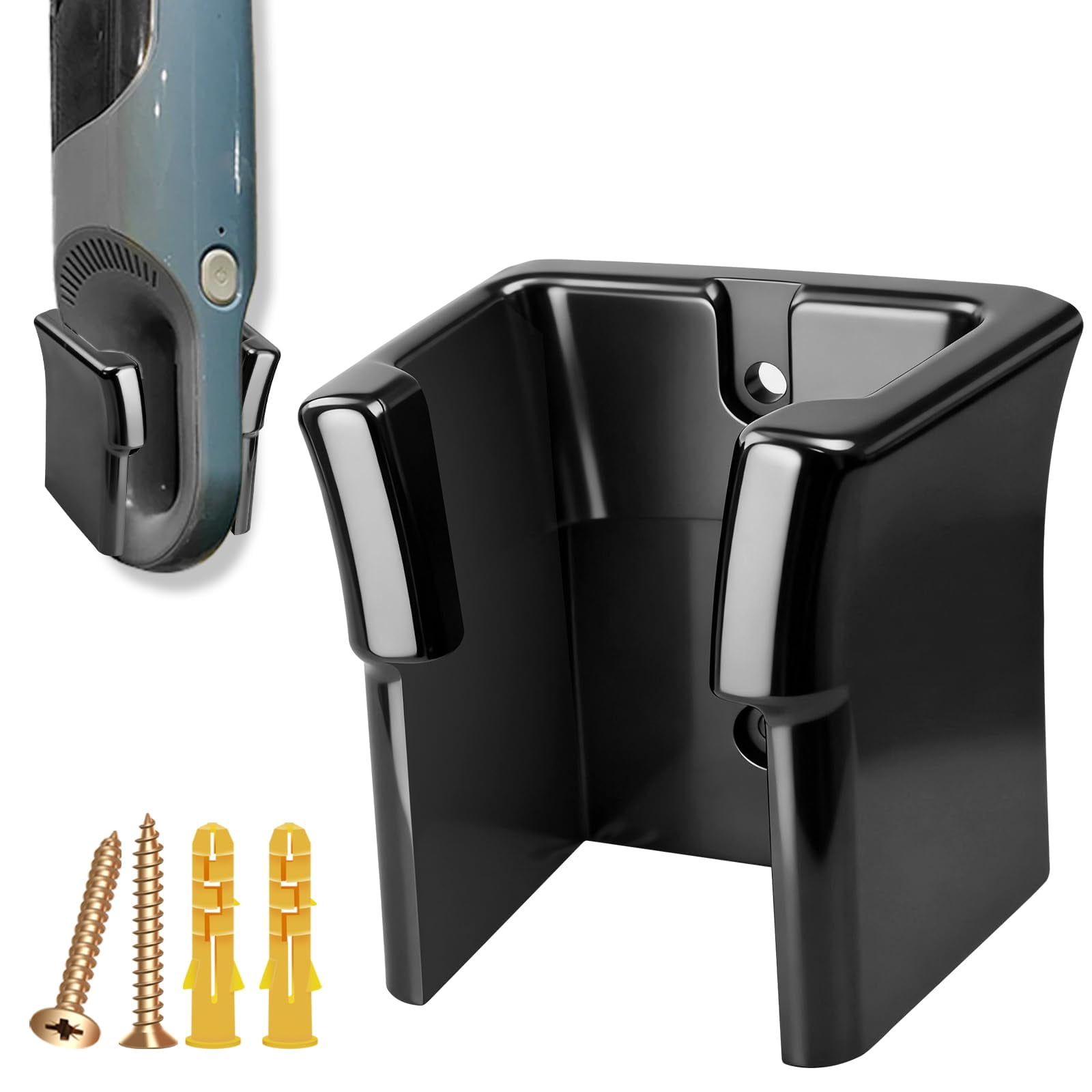 1 Pc Wall Mount Vacuum Holder/Docking Station/Cordless Organizer, Fit for Shark Ultra Cyclone Handheld Vacuum CH700, CH900, CH950, CH951 Series Models, with Screws & Drywall Anchors, Save Space