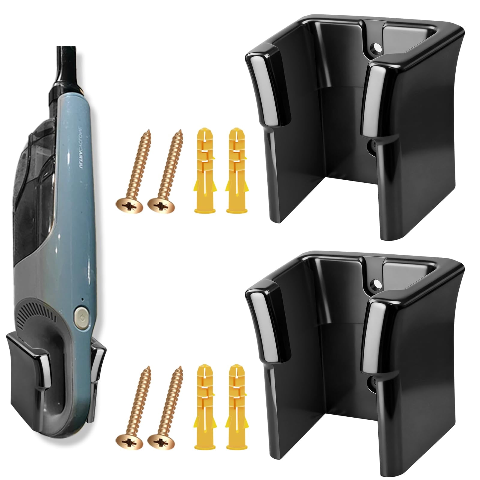 1 Pc Wall Mount Vacuum Holder/Docking Station/Cordless Organizer, Fit for Shark Ultra Cyclone Handheld Vacuum CH700, CH900, CH950, CH951 Series Models, with Screws & Drywall Anchors, Save Space