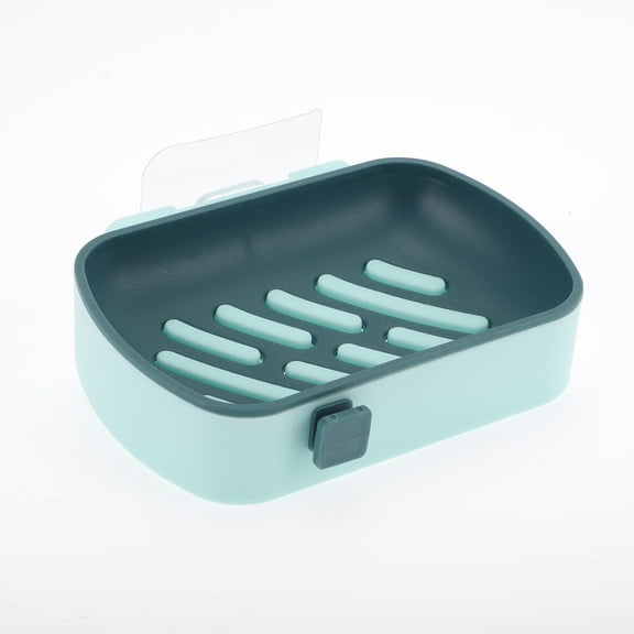 1 Pc Wall Mounted Soap Dish Blue Soap Dish for Bathroom for Kitchen 5.04"x3.66"x1.18"
