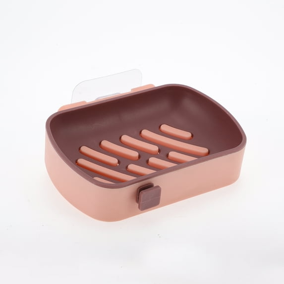 1 Pc Wall Mounted Soap Dish Pink Soap Dish for Bathroom for Kitchen 5.04"x3.66"x1.18"