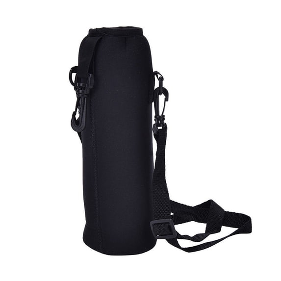1 Pc Water Bottle Bag Carrier 24oz/32oz Insulated Neoprene Bottle Sling Holder Case Pouch Cover Water Bottle Holder with Strap for 1000ML/750ML Bottles with Shoulder Strap for Walking, Black