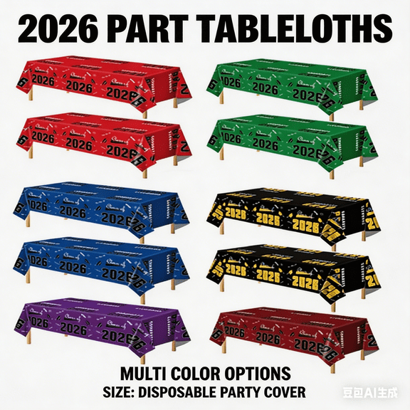 1 Pc Waterproof Fabric Graduation Table Cloth, 70.86"×47.24" Congrats Grad Tablecover, Rectangle Table Supply for Graduation Home Party Decor (Dark Green)