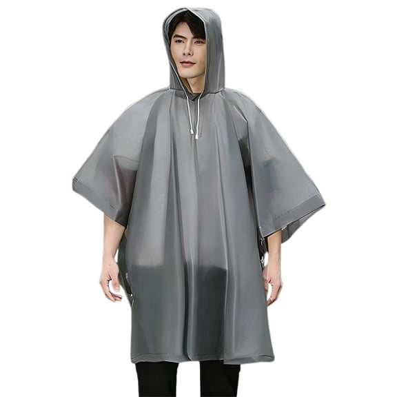 1 Pc Wbxfbo Outdoor Rain Poncho, 3-in-1 EVA Emergency Raincoat with 10000mm Waterproof, Folds to 8"x5", Fits 77-198 lbs for Camping Hiking